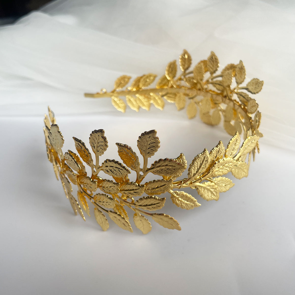 Leaf Bridal Headpiece Gold Wedding Headband Vintage Style - Lya's wedding