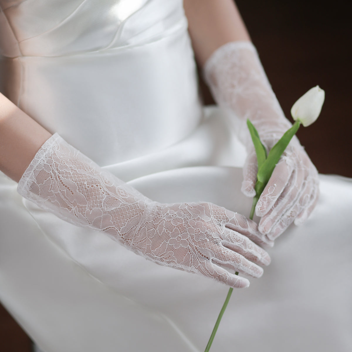 Lace Bridal Gloves - Lya's wedding