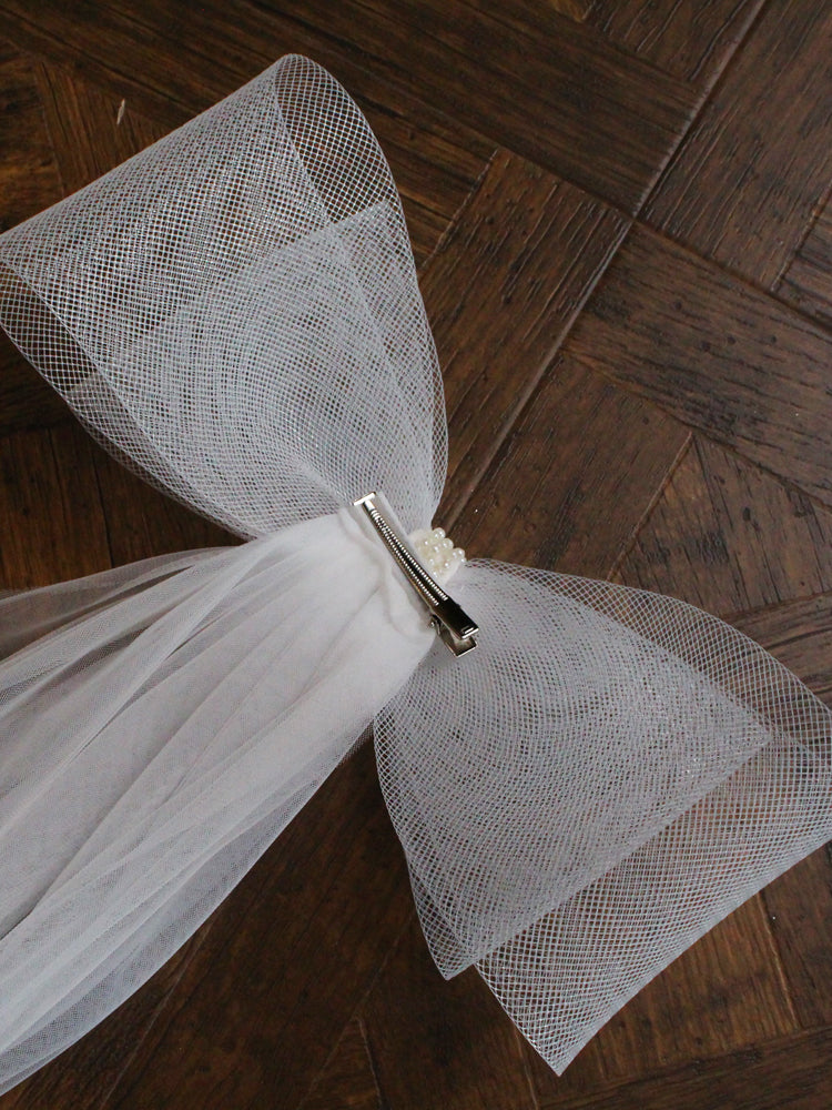 Bow 1 Tier Wedding Bridal Veil - Lya's wedding