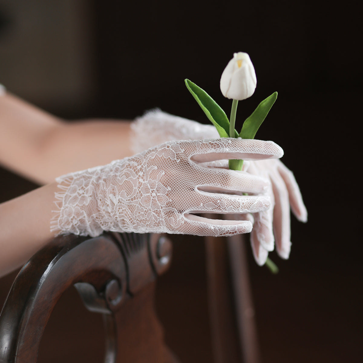 Lace Bridal Gloves - Lya's wedding