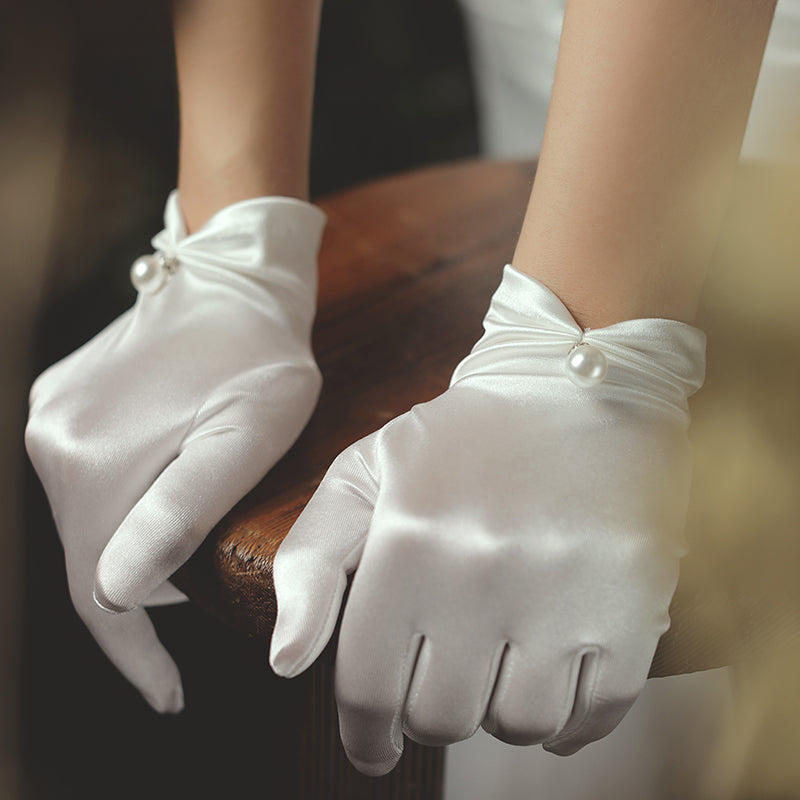 Tulle/Satin Bridal Gloves for Wedding Opera Prom Evening Party - Lya's wedding