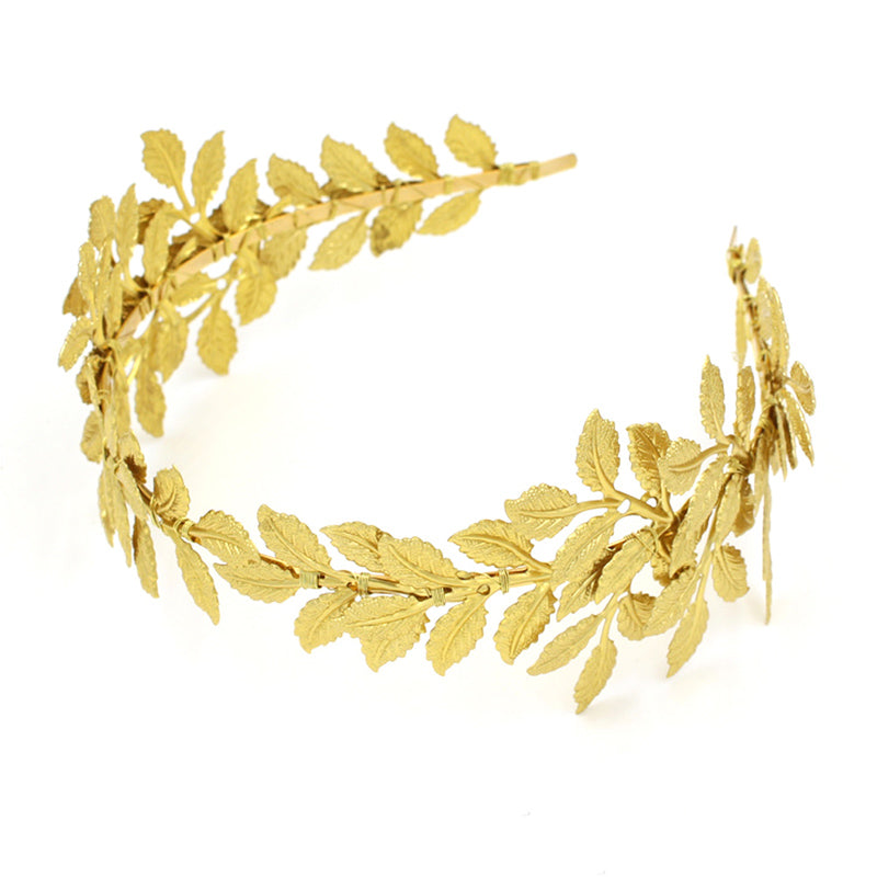 Leaf Bridal Headpiece Gold Wedding Headband Vintage Style - Lya's wedding