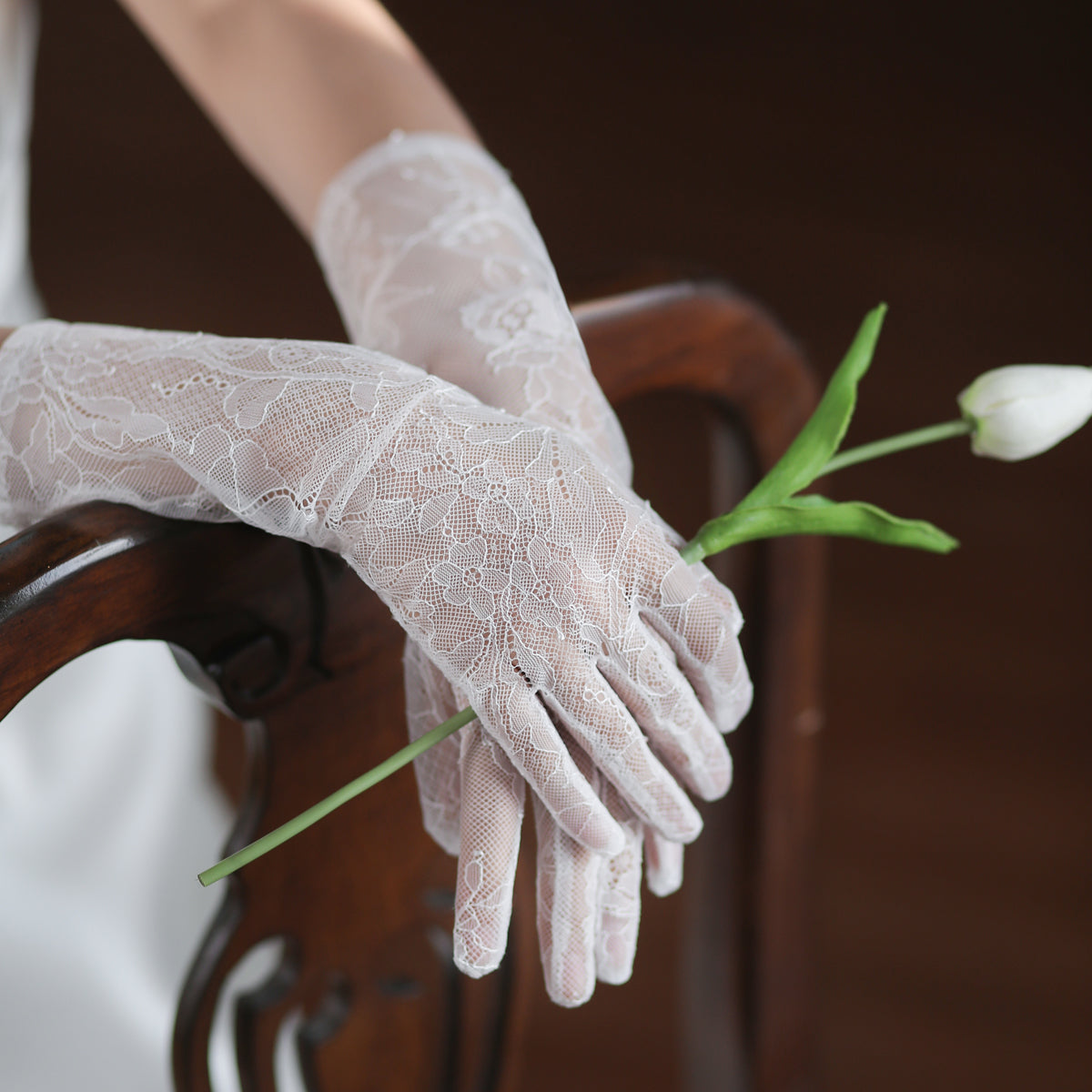 Lace Bridal Gloves - Lya's wedding