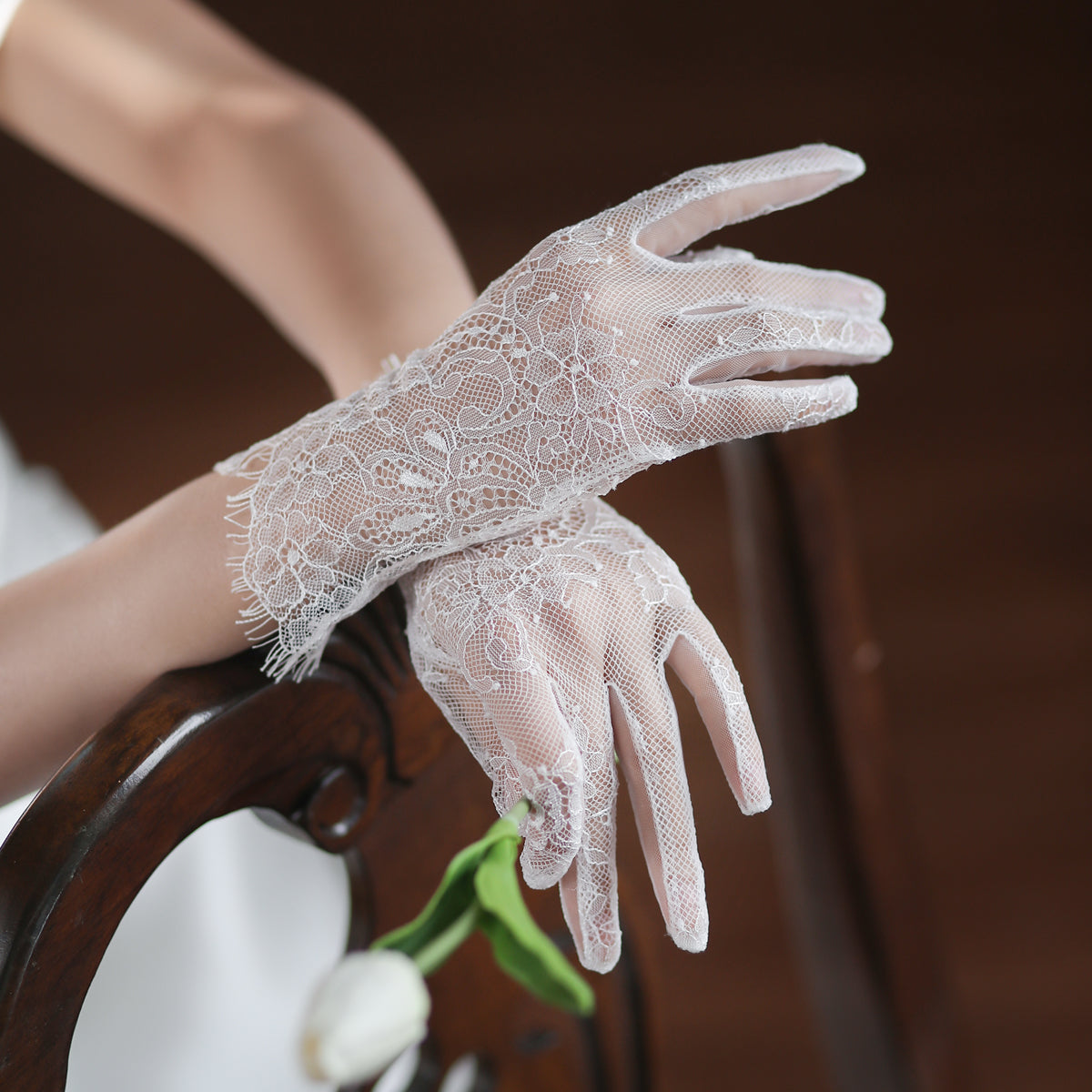 Lace Bridal Gloves - Lya's wedding