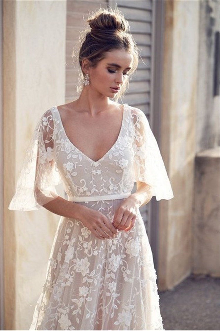 Lace Wedding Dress Long Gown - Lya's wedding