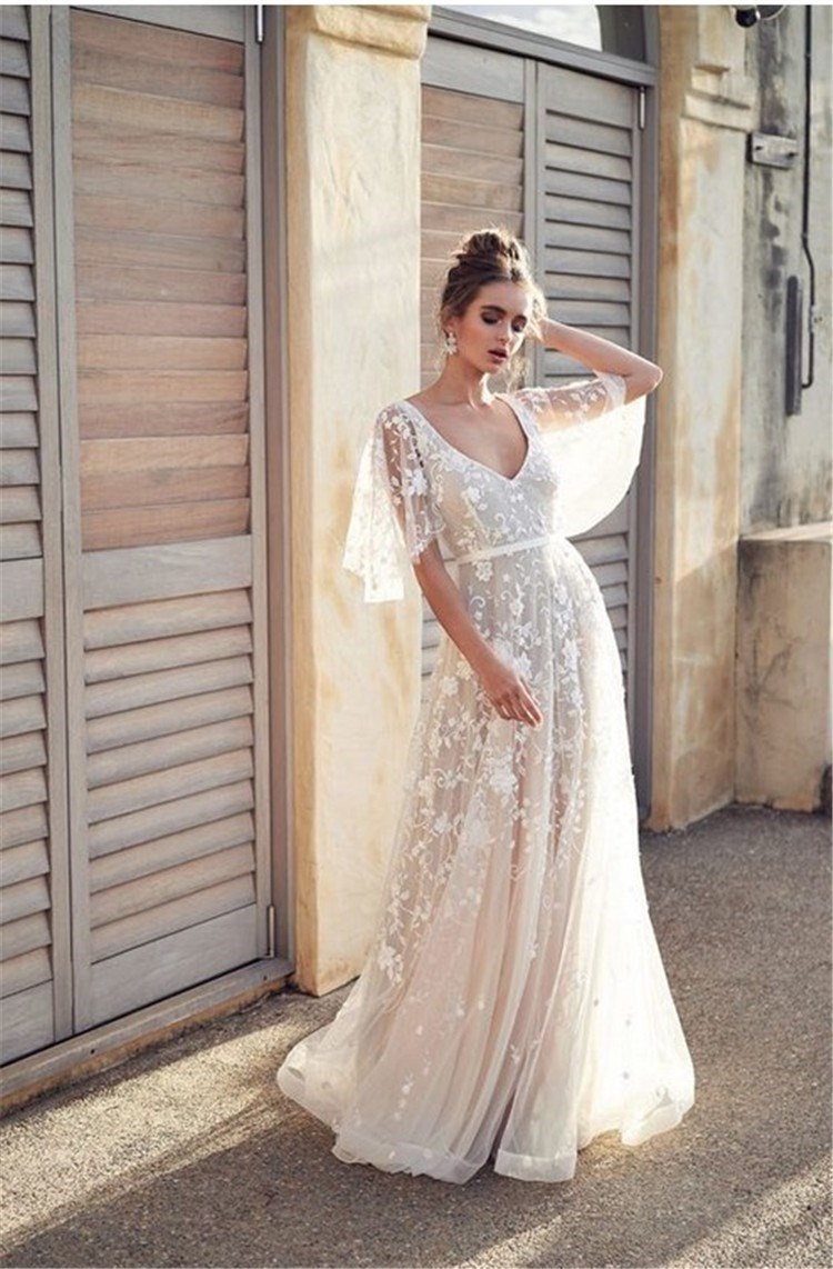 Lace Wedding Dress Long Gown - Lya's wedding