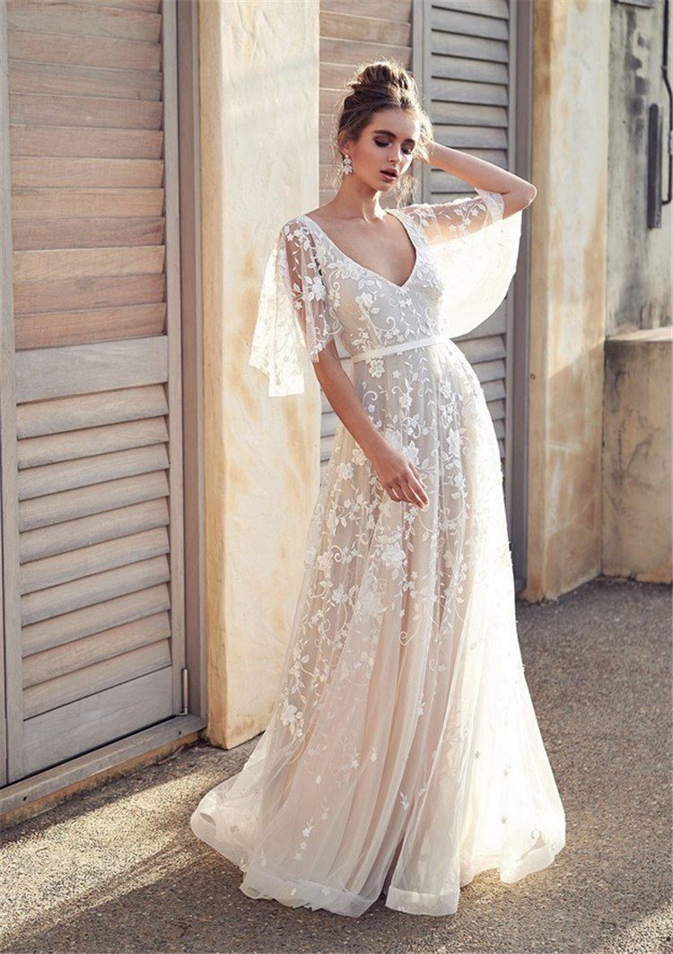 Lace Wedding Dress Long Gown - Lya's wedding